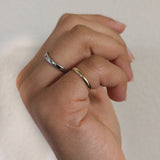 Sage 14k Solid Gold Stacking Band