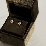 Solitaire 14k Solid Gold Diamond Studs