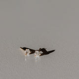 Solitaire 14k Solid Gold Diamond Studs