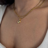 Teardrop Hammered Bezel Pendant