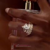 Serene Grooved 14k Solid Gold Band