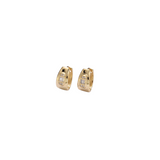 Oblong Huggie Hoop Earrings