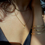Mira 14k Solid Gold Marquise Diamond Pendant
