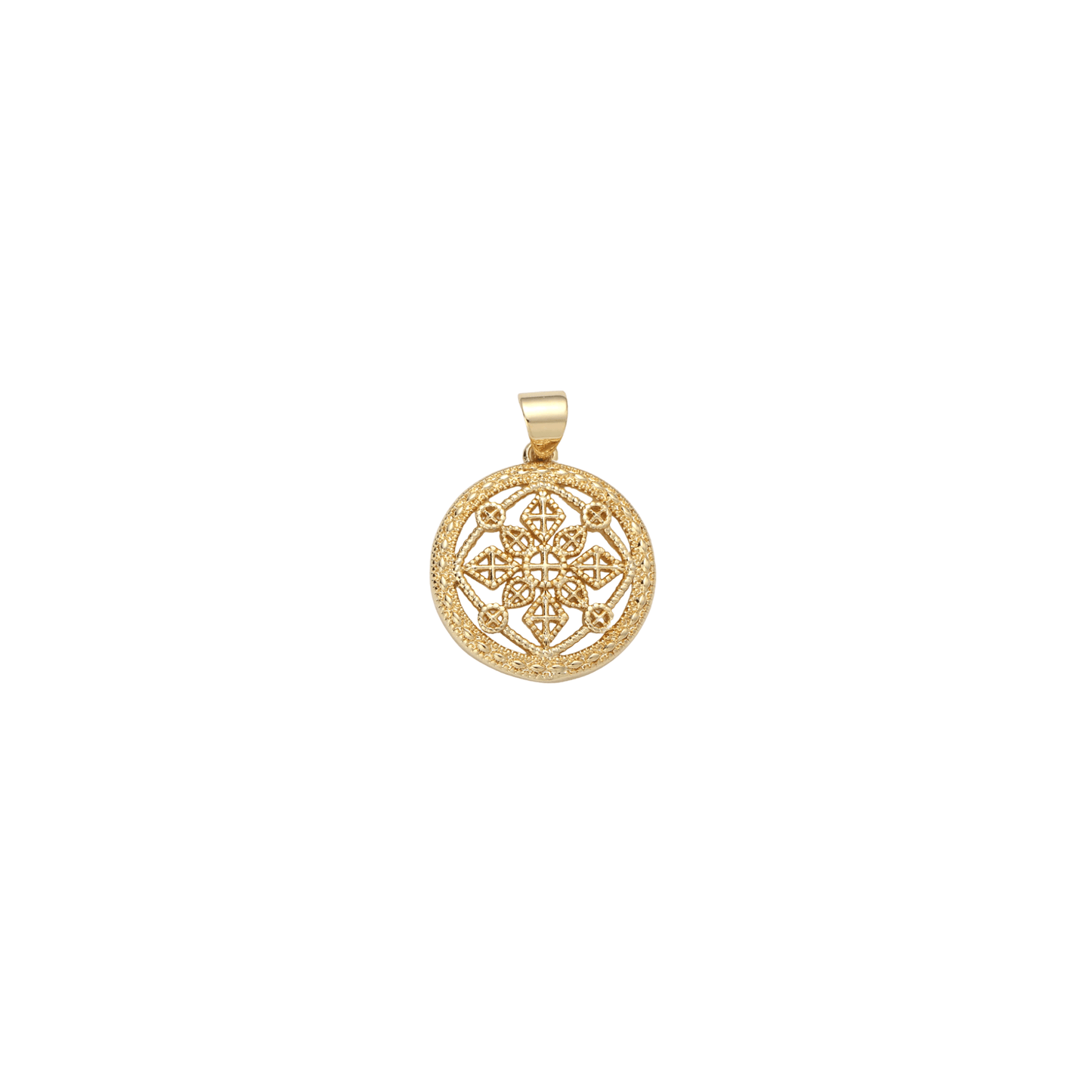 Dainty Mandala Coin Pendant - MILANA JEWELRY 