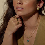 Natural Peridot Cabochon Ring