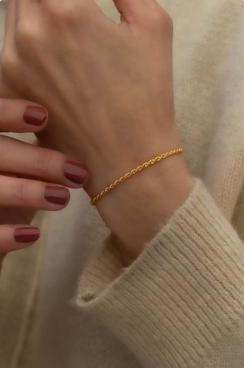 Elysian Dainty Rope Chain Bracelet - MILANA JEWELRY 