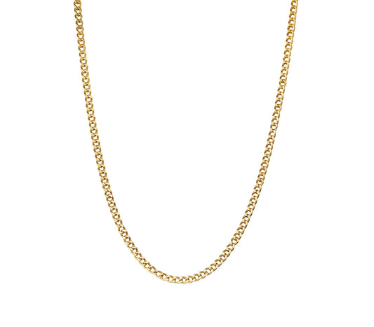 Serena Flat Cuban Curb Link Necklace - MILANA JEWELRY 