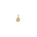 Teardrop Hammered Bezel Pendant