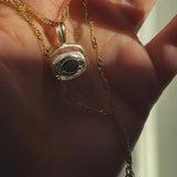 Oval Emerald Swivel Pendant