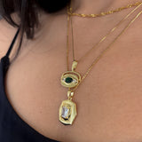 Oval Emerald Swivel Pendant