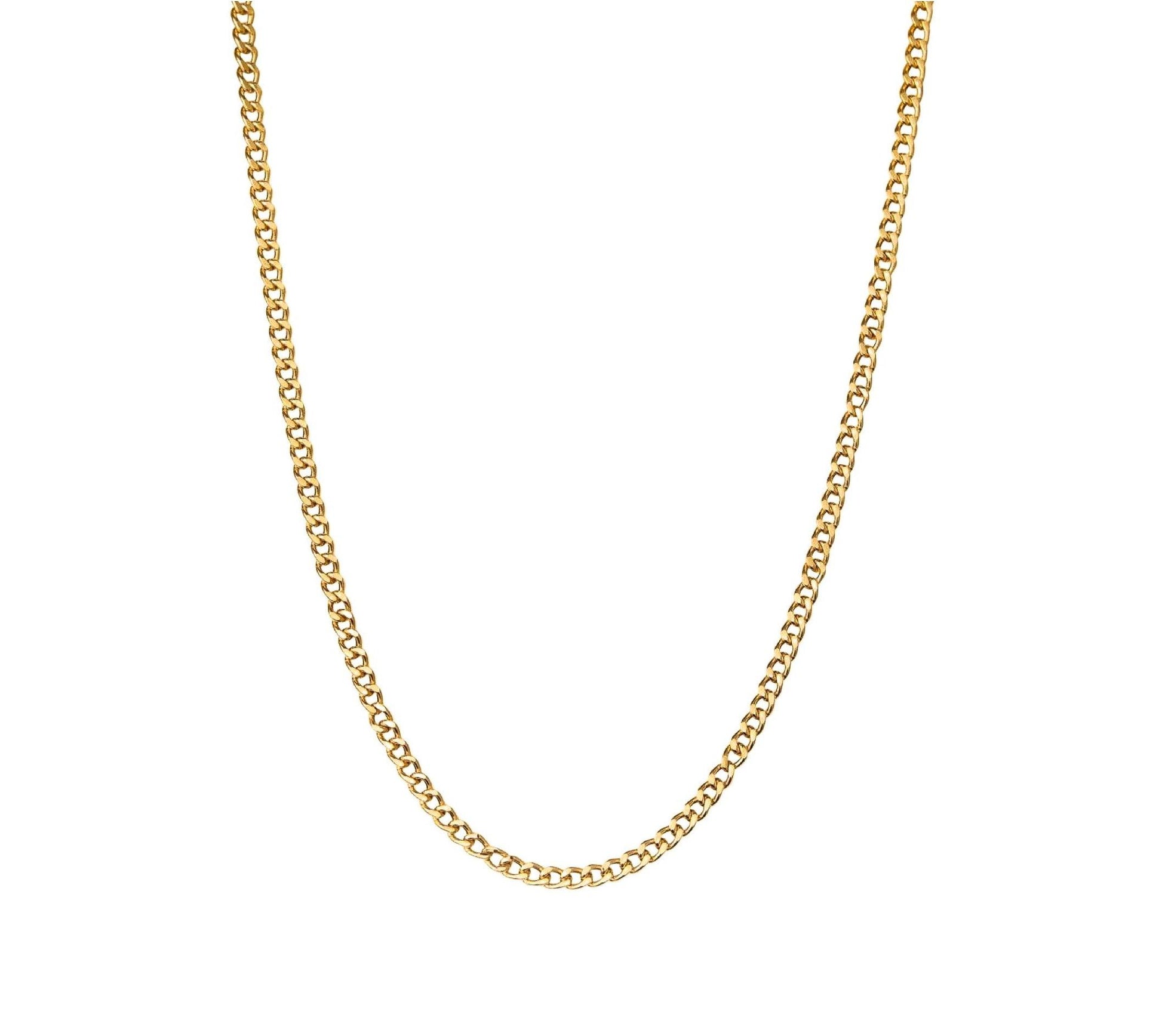 Serena Cuban Curb Link Chain - Versatile and timeless jewelry made of 18k gold-filled, perfect for solo wear or layering, ideal for all occasions