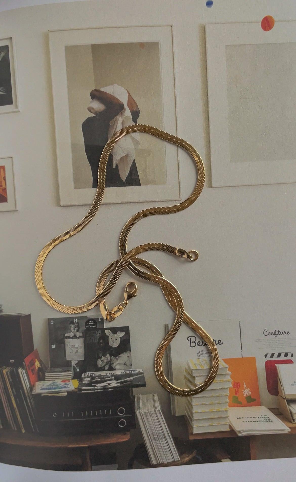 Gigi Herringbone Chain Necklace - MILANA JEWELRY 
