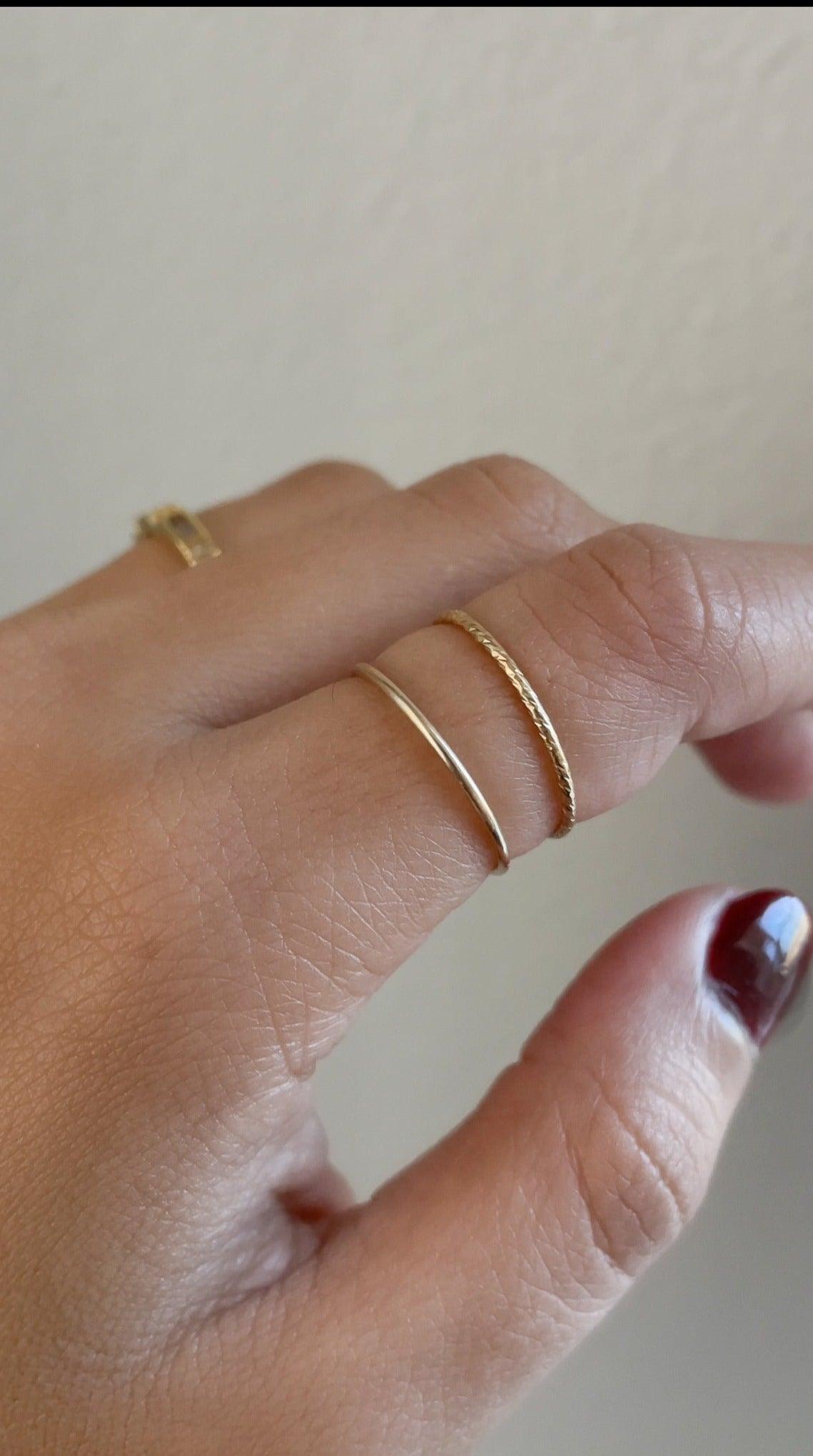 Textured Stacking Ring - MILANA JEWELRY 